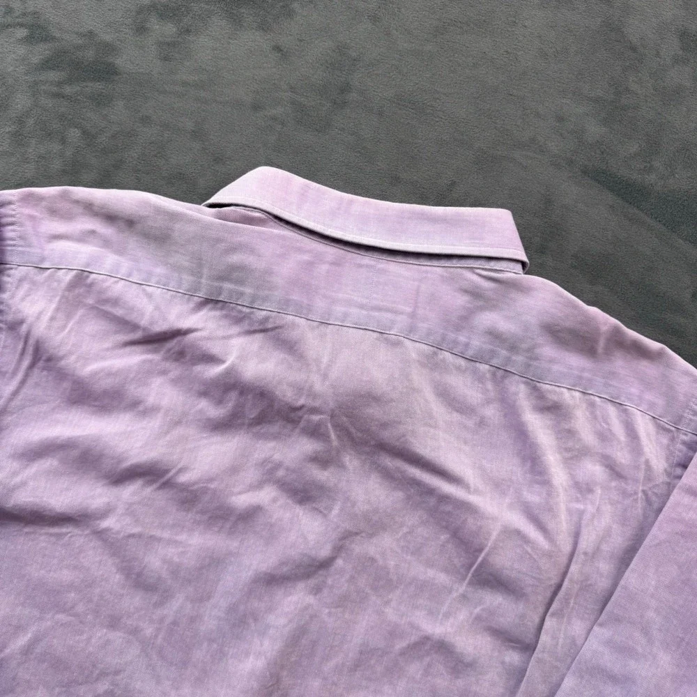 Polo Ralph Lauren Andrew Shirt Mens 16.5 32/33 Purple Cotton Button Down Faded